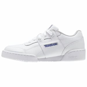 Reebok Workout Plus Turnschuhe Kinder - Weiß/Grau/Königsblau - DE 647-FOL